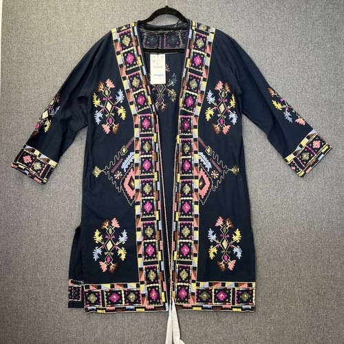 Zara navy blue embroidered - navy,