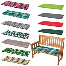WATERPROOF Garden Bench Patio Pad SEAT PADS Chair Cushion Swing 2 Seater OUTDOOR