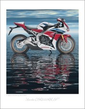 Honda CBR1000RR SP (2014) Red digital motorcycle art print 16x20 inches