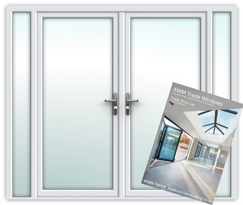 White upvc french doors back - upvc,