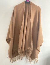 Primark Brown fringe trimmed poncho new without tags only worn once and washed  