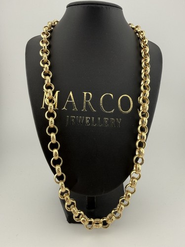 9ct gold belcher - gold, chain