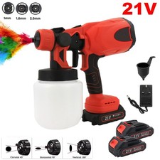 21V Cordless Paint Sprayer Fence Wall Airless HVLP Spray Gun Set For Makita 18V