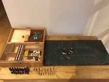 Antique 19thC Games Compendium Box & Contents