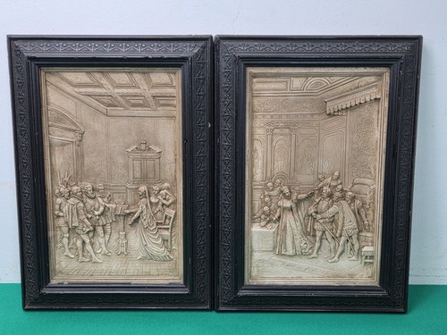 Pair framed antique - pair,