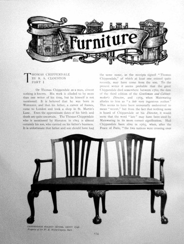 Old print furniture - print, thomas