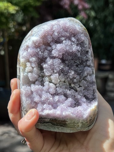 Amethyst cluster large flat - cluster,