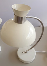 Retro Style Metal Gooseneck Desk Lamp Cream & Silver