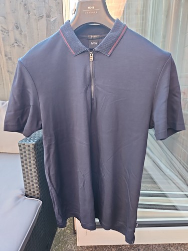 Boss silk navy - silk, zip