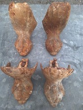Antique Vintage Reclaimed Set of 4 Cast Iron Black Ball & Claw Bath Feet  
