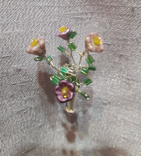 Posy brooch lavender purple - brooch,