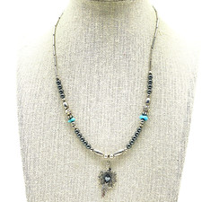 Silver Tone Beaded Necklace