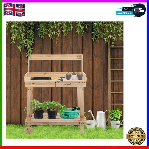 Garden potting bench - bench, table