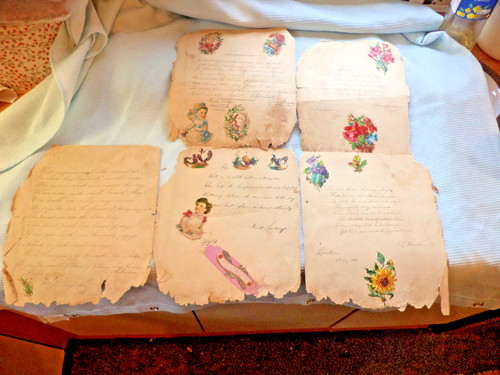 Antique victorian scrapbook - antique,