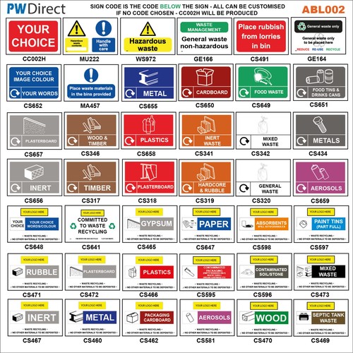 Sign recycle reclaim skip bin - skip,