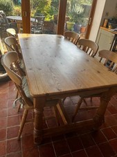 Solid Pine Farmhouse Table and