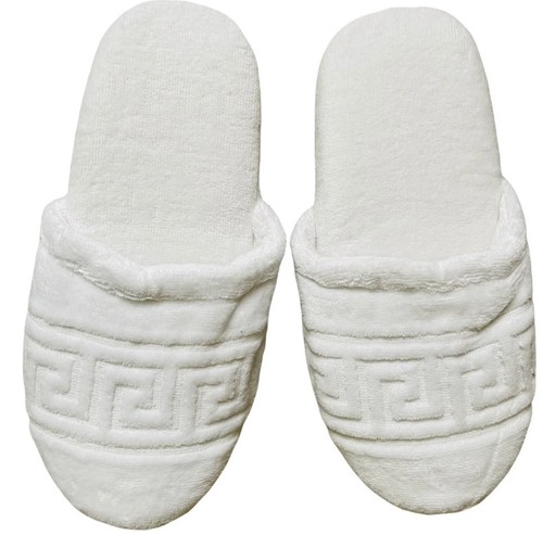 Versace greek key slippers - versace,