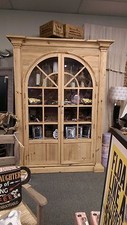 Display Cabinet Bookcase  Large Ex Display Cupboard bookcase Reclaimed pine