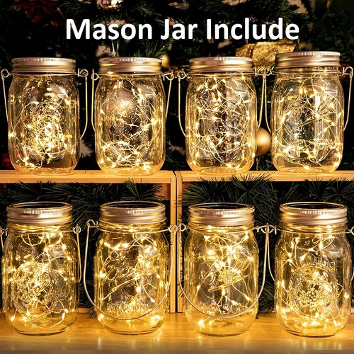 Fairy lights with - with, jars