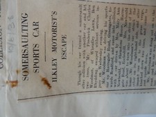 F C WOODMAN BEN RHYDDING   SPORTS CAR CRASH 193 STORY 