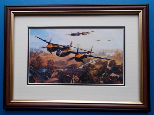 Aircraft print framed dawn - print,