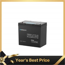 Renogy 100Ah 12V Lithium Battery LiFePO4 Mini Size 5000+ Deep Cycle BMS for RV
