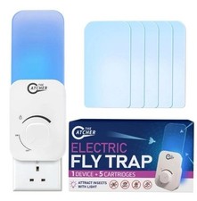 The Catcher Plug In Mains Electric Fly Trap + 5 Refills; Mosquito Insect Killer