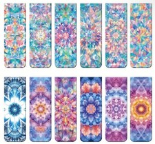 Set Of 4 Kaleidoscope Magnetic Bookmarks For Kids And Adults