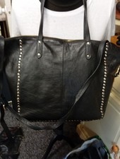 Ashwood Large Leather Tote Shoulder Bag Cross Body Shopper Handbag Black