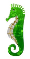 Acrylic seahorse brooch