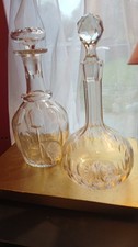 2x Large Antique Glass
