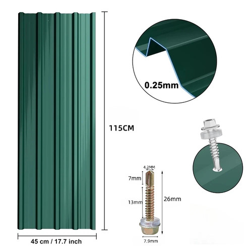 12x metal galvanized roof - galvanized,