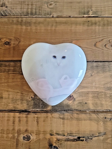 Vintage otagiri cat - cat, heart