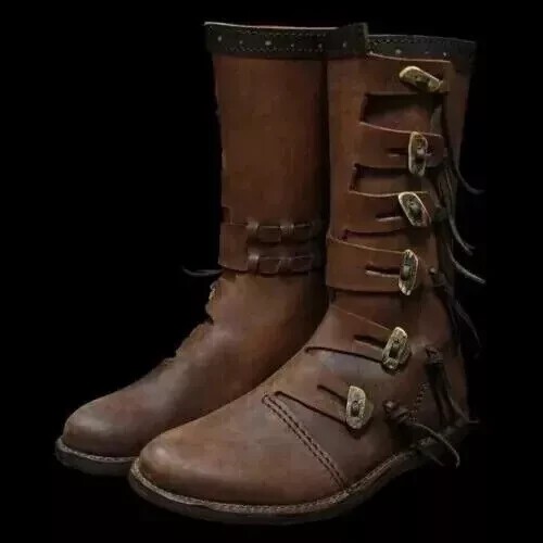 Medieval leather boots - medieval,