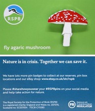 RSPB Pin Badge fly agaric