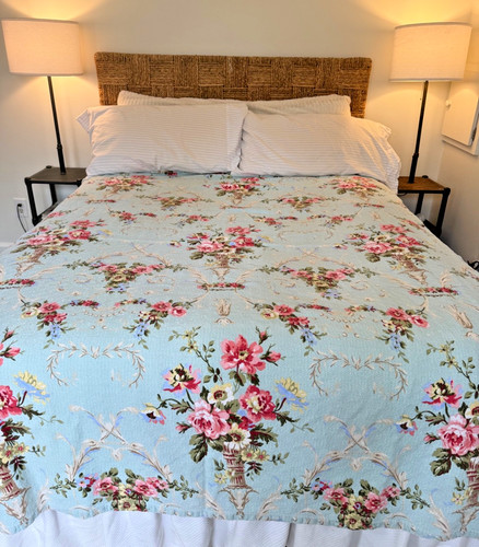 Vtg floral bedspreads - 2,