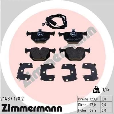Rear brake pad set disc - rear,