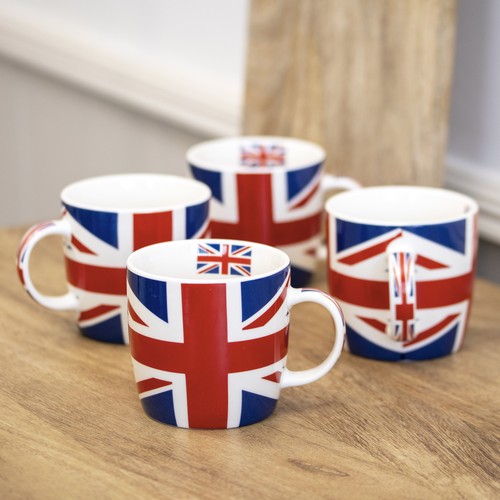 Set union jack flag mugs - union,