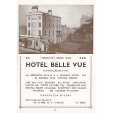 CHELTENHAM Gloucestershire Hotel Belle Vue Vintage Advertisement c1935