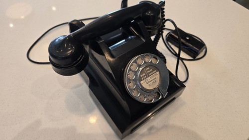 Vintage black rotary dial - dial, desk