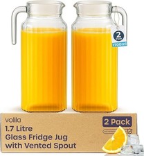Glass Jug Fridge Jug Ribbed