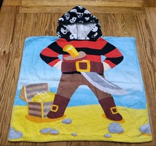 Boys Pirate Beach Poncho Towel Age 3-5 Years