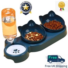 3-in-1 Pet Bowls Tilted Cat