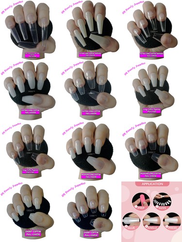 Coffin false nails short - false,