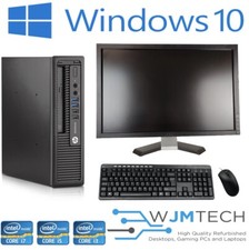 Fast HP Elite Desktop Bundle Set Widescreen USFF 8GB Win 10 PC Computer Cheap