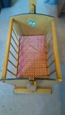 Vintage Wooden Dolls  Swinging Cot/Crib/Cradle 