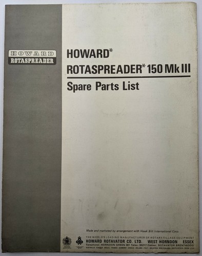 Howard rotaspreader 150 - rotaspreader, mk