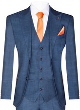 Mens 3 Piece Blue Suit Prince