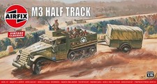 M3 Half-Track Airfix Classic Vintage Model Kit Military WWII 1:76 Scale 54pcs