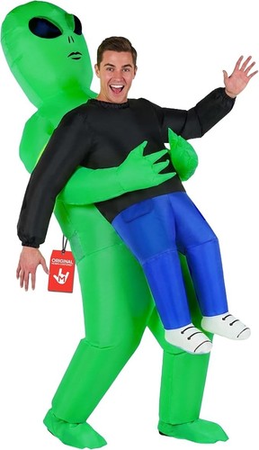 Inflatable green alien pick - inflatable, me